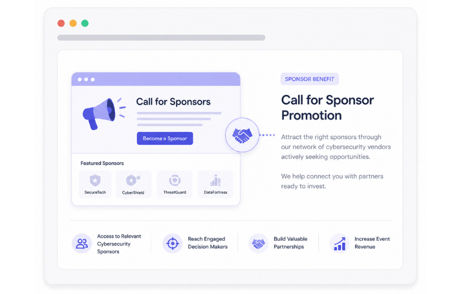 Call for sponsor promotion example